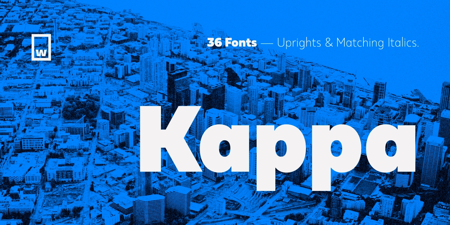 Przykład czcionki Kappa Display Italic